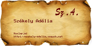 Székely Adélia névjegykártya